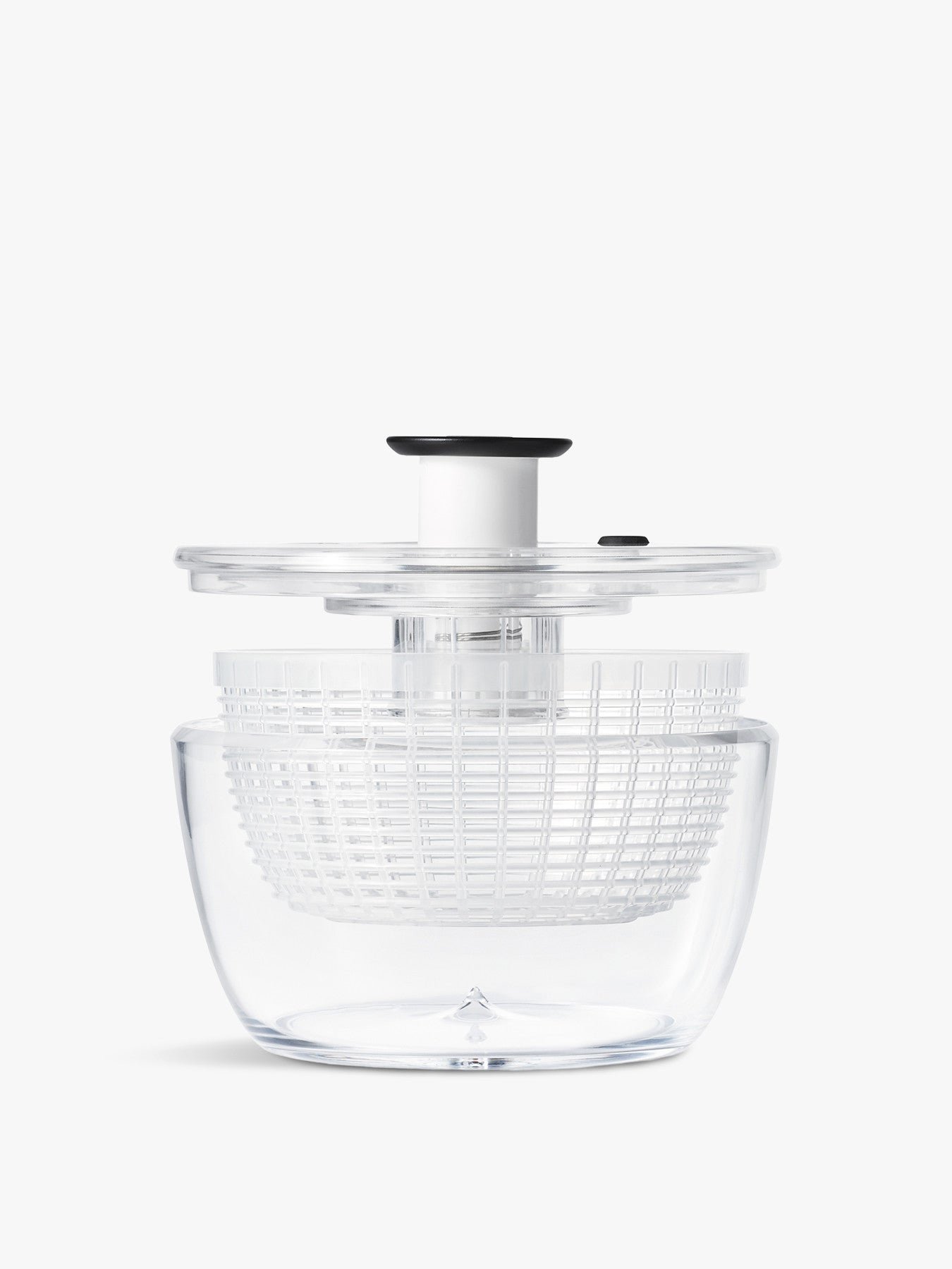 OXO Little Salad and Herb Spinner compact salad spinner