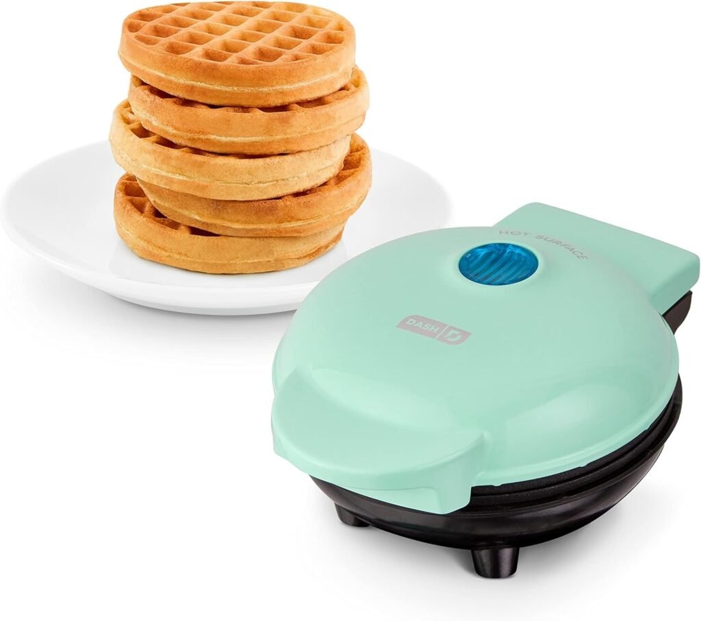 Dash Mini Waffle Maker with waffles